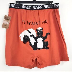 Lazy One Orange Skunk Boxer Shorts NEW